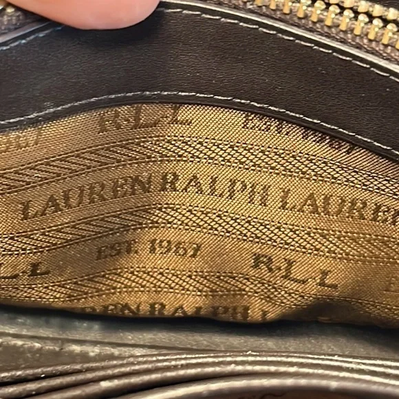 VTG Lauren Ralph Lauren leather wallet 2-sided zip expandable - Picture 10 of 15
